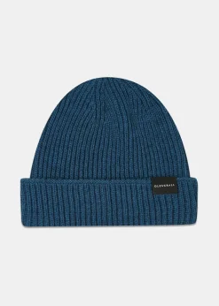 New Gloverall Ribbed Merino Beanie Hat Petrol