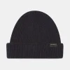 Best Gloverall Ribbed Merino Beanie Hat Navy