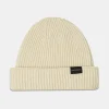 Best Gloverall Ribbed Merino Beanie Hat Ecru