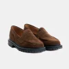 Online Gloverall Robert Loafers Brown Suede