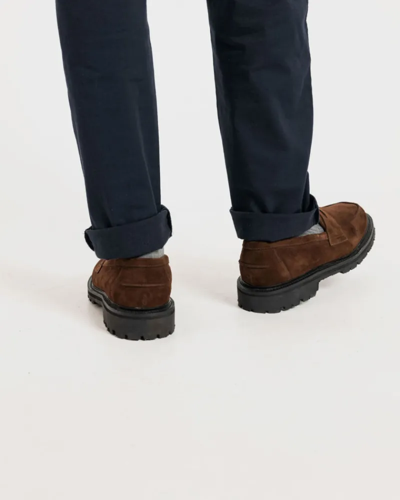 Online Gloverall Robert Loafers Brown Suede