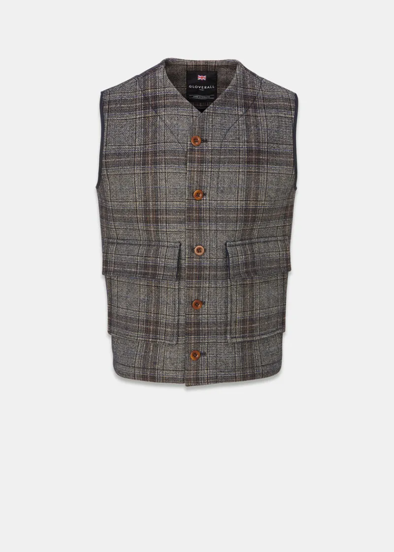 Outlet Gloverall Roger Check Gilet