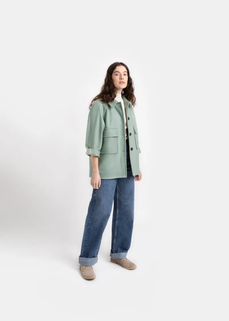 Fashion Gloverall Shacket Sage