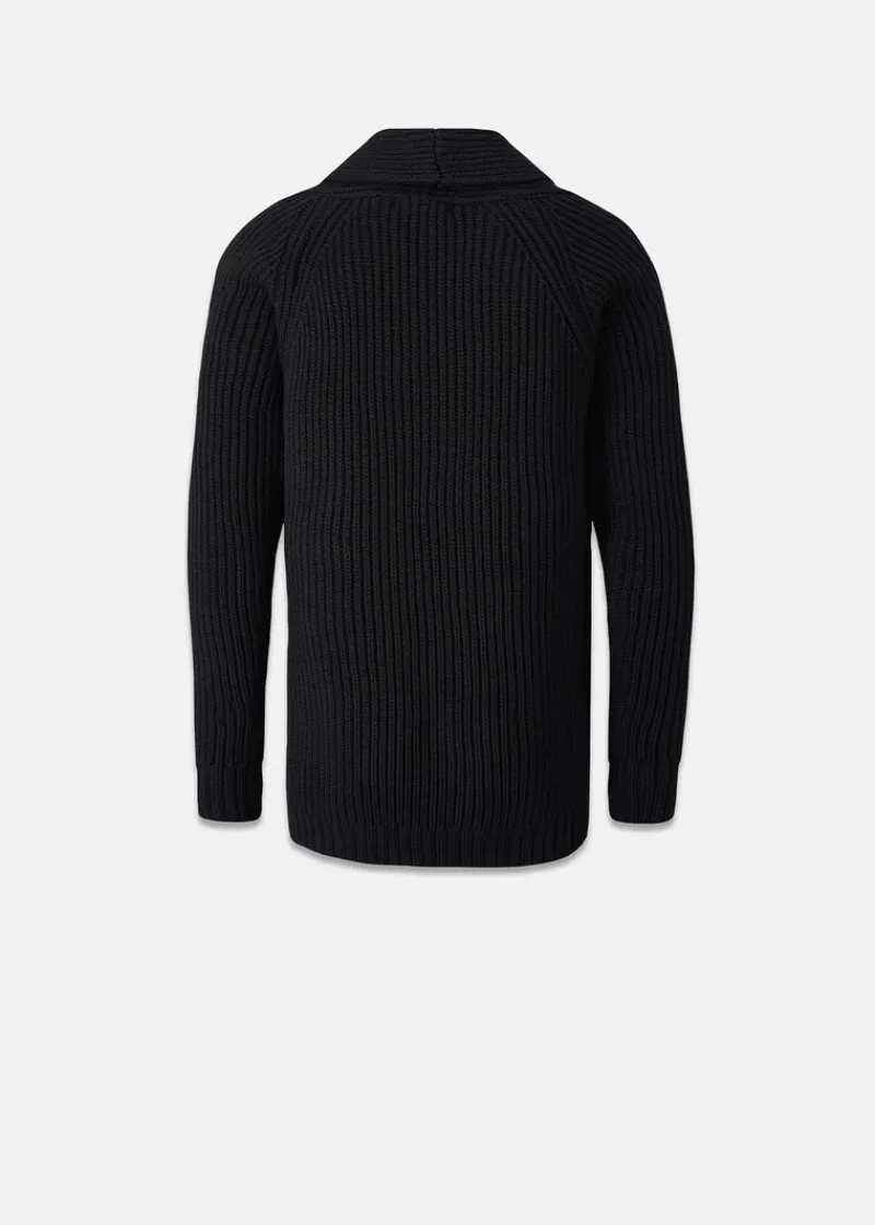 Hot Gloverall Shawl Collar Cardigan Black