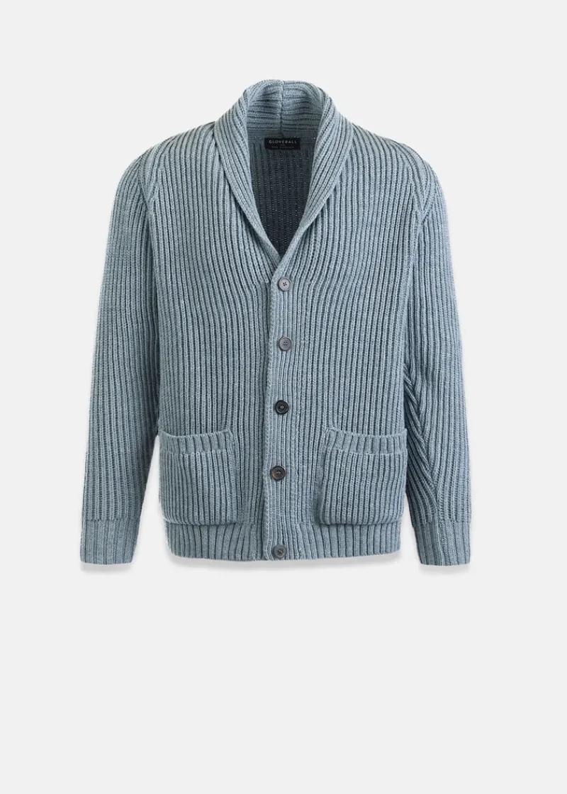 Best Gloverall Shawl Collar Cardigan Light Blue