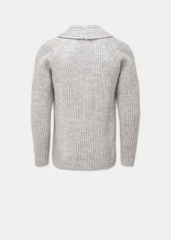 Outlet Gloverall Shawl Collar Cardigan Light Grey