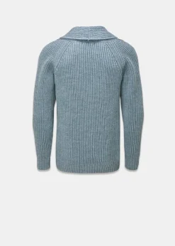 Best Gloverall Shawl Collar Cardigan Light Blue