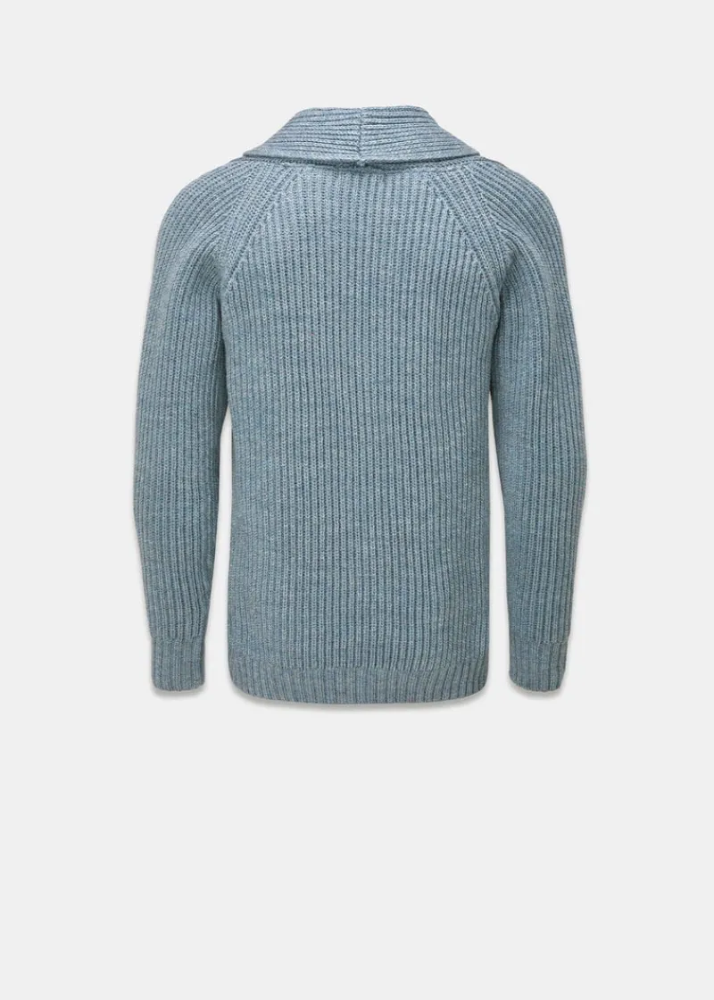 Best Gloverall Shawl Collar Cardigan Light Blue
