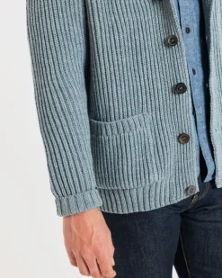 Best Gloverall Shawl Collar Cardigan Light Blue