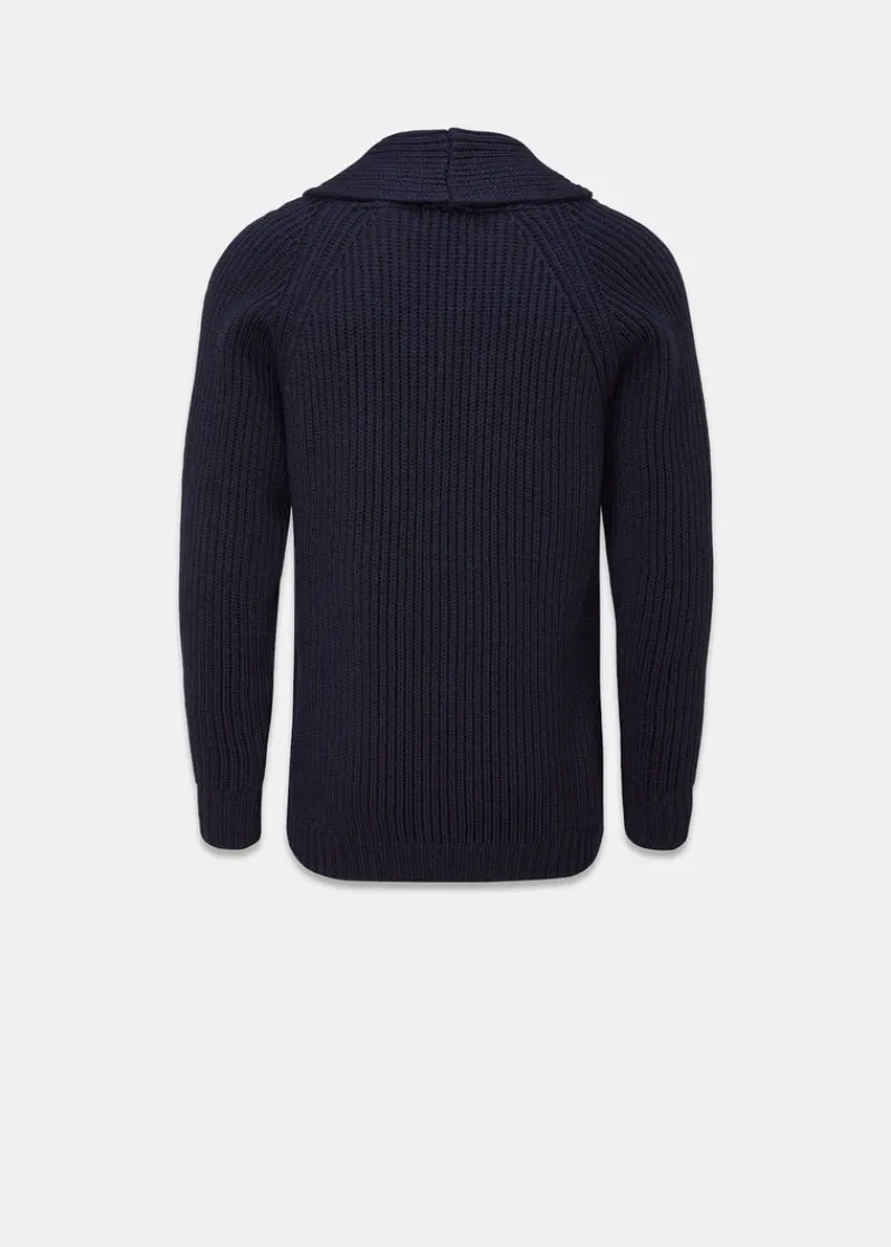 Sale Gloverall Shawl Collar Cardigan Navy