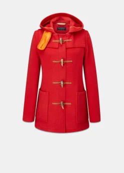 Discount Gloverall Short Slim Duffle Coat Orange