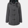 Best Gloverall Short Slim Fit Duffle Coat Grey Black Watch