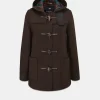 Best Gloverall Short Slim Fit Duffle Coat Brown Tartan