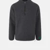 Fashion Gloverall Somerset Zip Fleece Charcoal