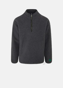 Fashion Gloverall Somerset Zip Fleece Charcoal