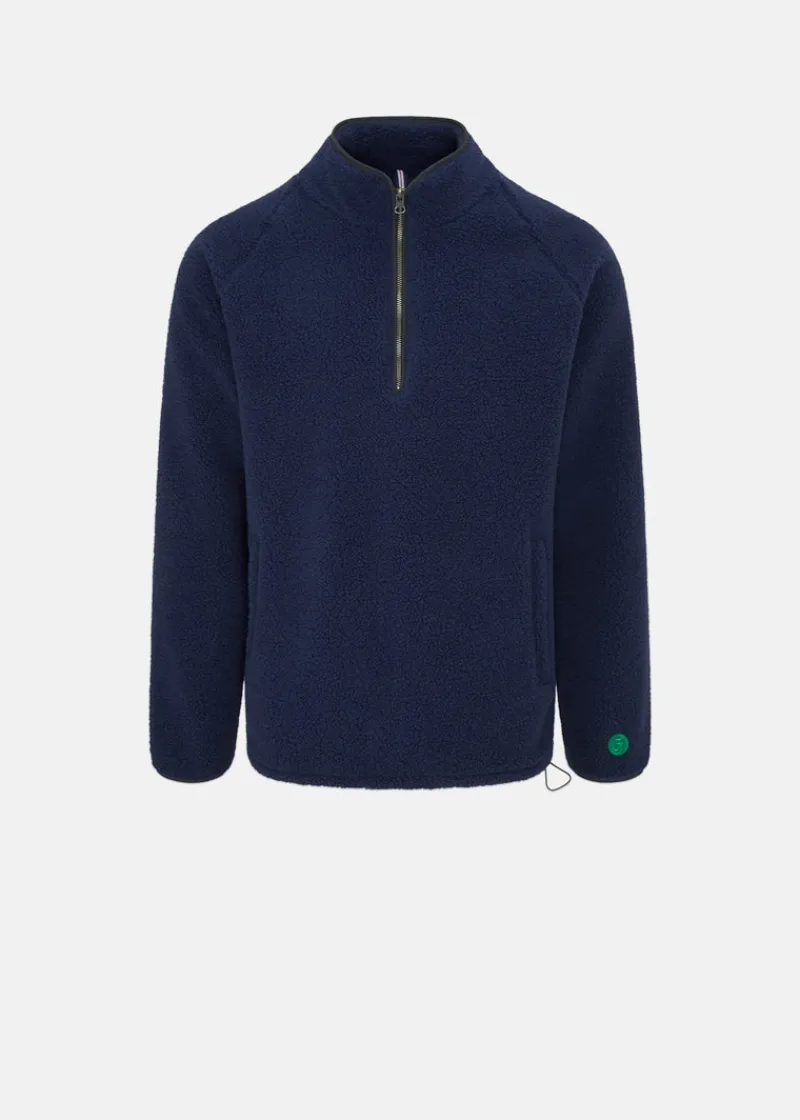 Outlet Gloverall Somerset Zip Fleece Navy