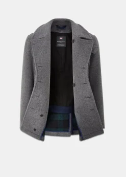 Hot Gloverall Tartan Churchill Peacoat Grey Black Watch