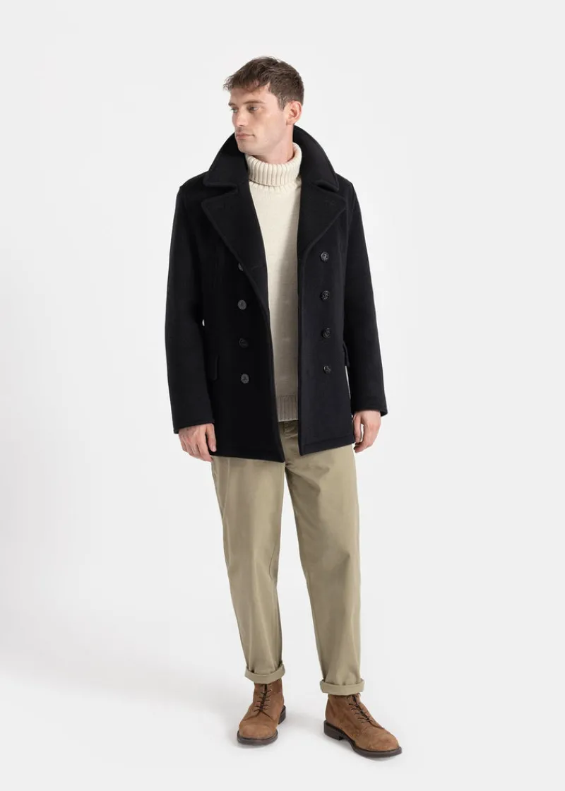Discount Gloverall Tartan Churchill Peacoat Black Stewart