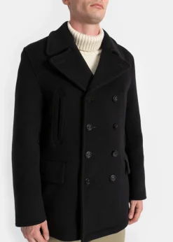 Discount Gloverall Tartan Churchill Peacoat Black Stewart