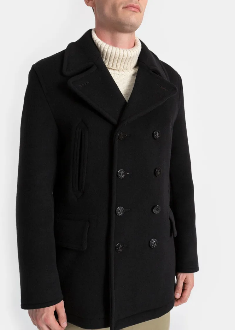 Discount Gloverall Tartan Churchill Peacoat Black Stewart