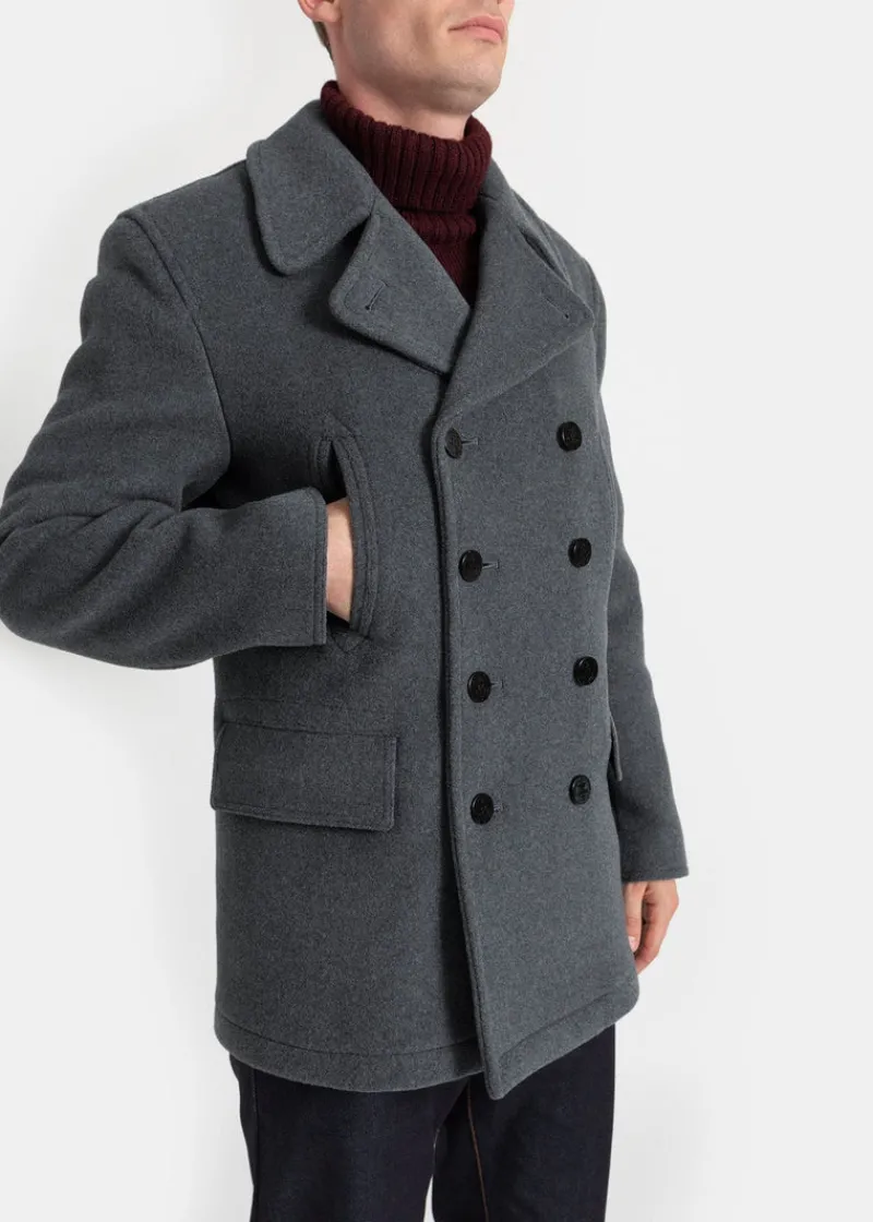 Hot Gloverall Tartan Churchill Peacoat Grey Black Watch