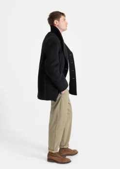 Discount Gloverall Tartan Churchill Peacoat Black Stewart