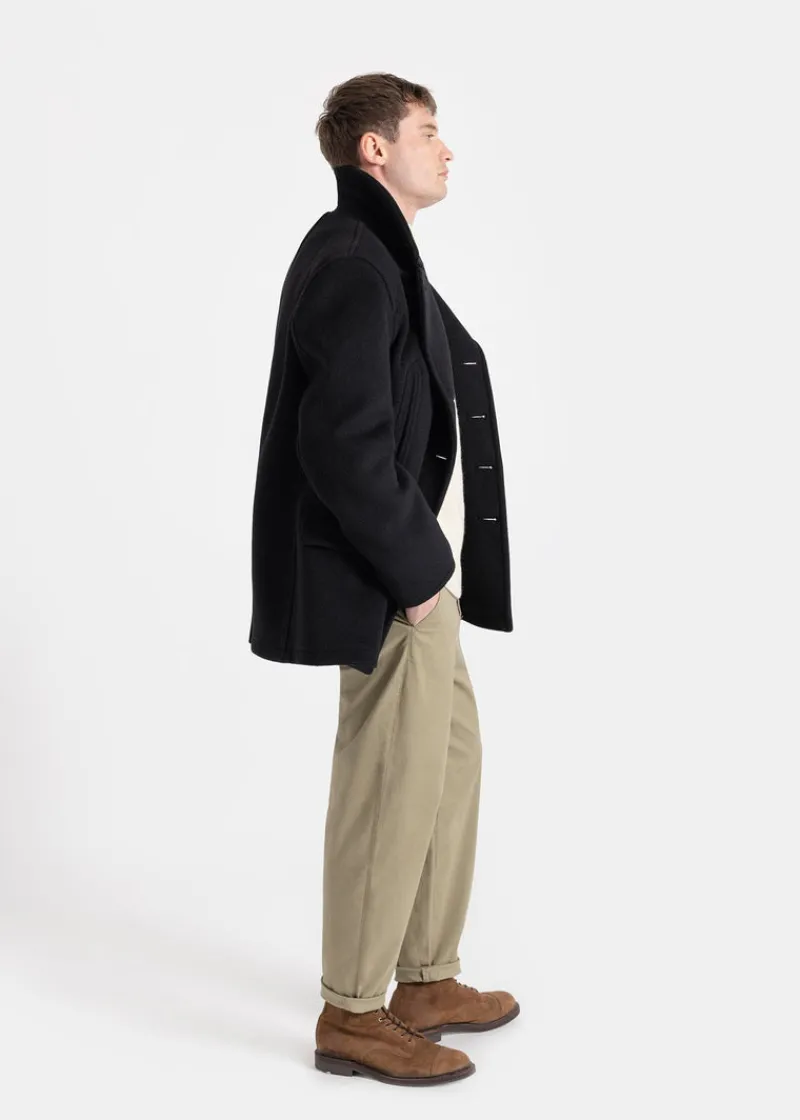 Discount Gloverall Tartan Churchill Peacoat Black Stewart