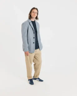 Sale Gloverall Textured Worker Blazer Light Blue