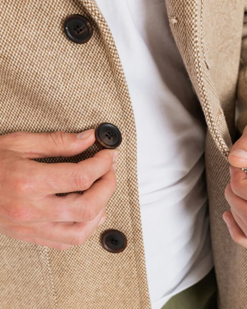 New Gloverall Textured Worker Blazer Tan