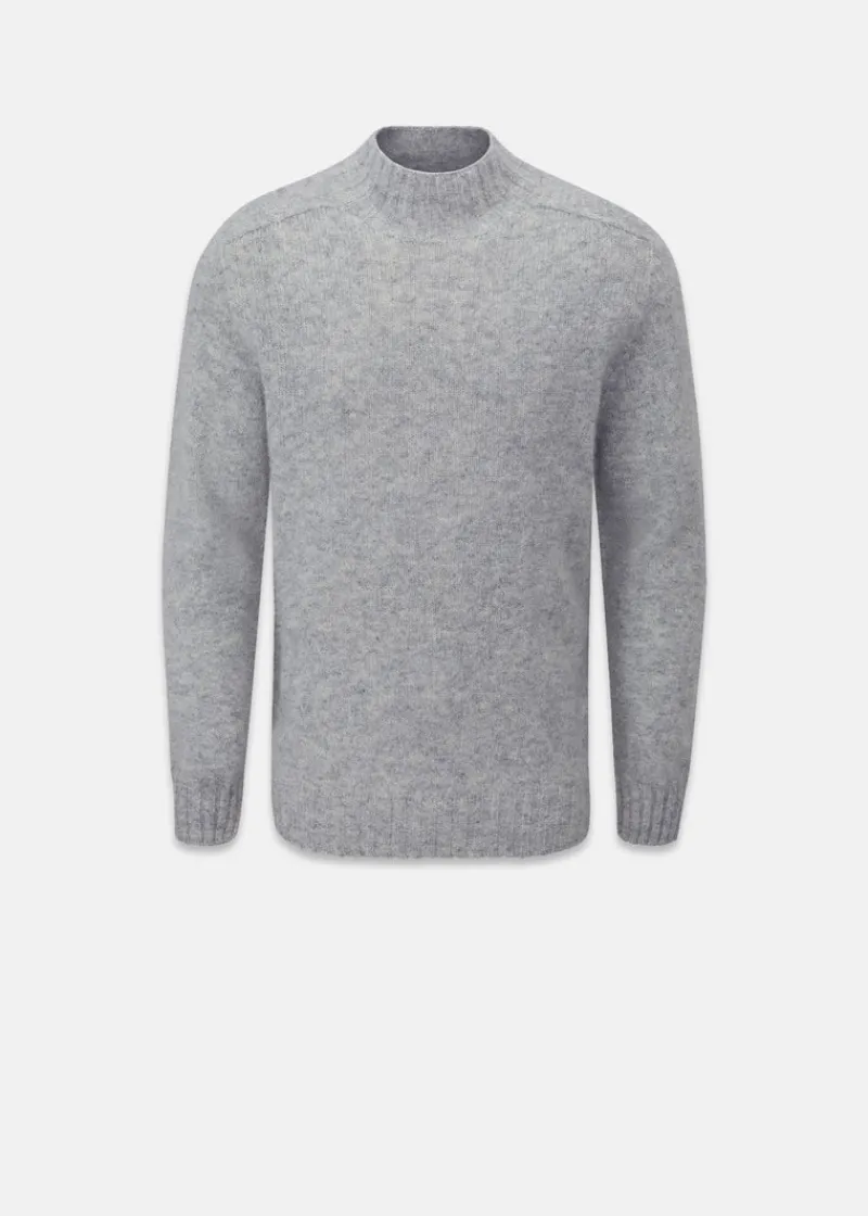 Fashion Gloverall Windsor Lambswool Jumper Light Grey