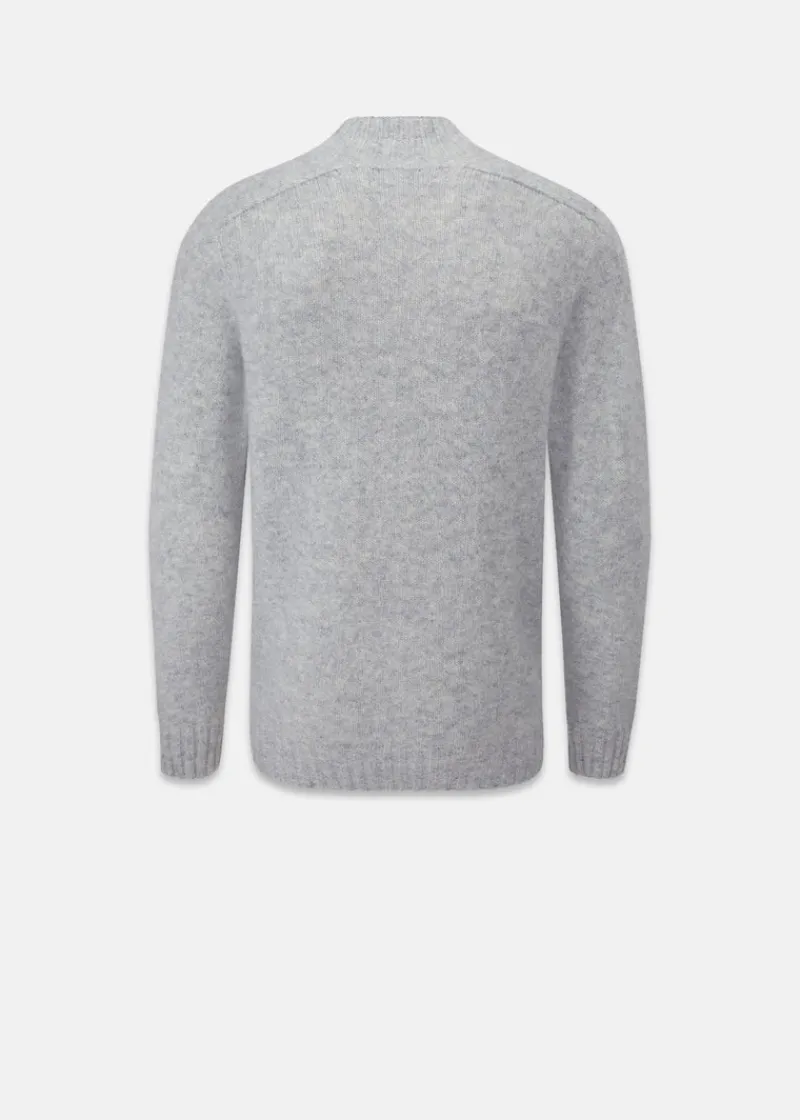 Fashion Gloverall Windsor Lambswool Jumper Light Grey