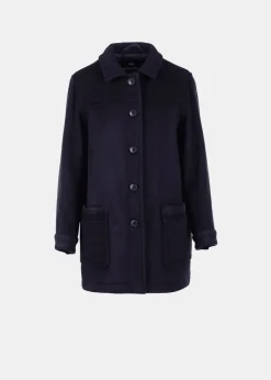 Outlet Gloverall Women's George Jacket Navy Black Watch